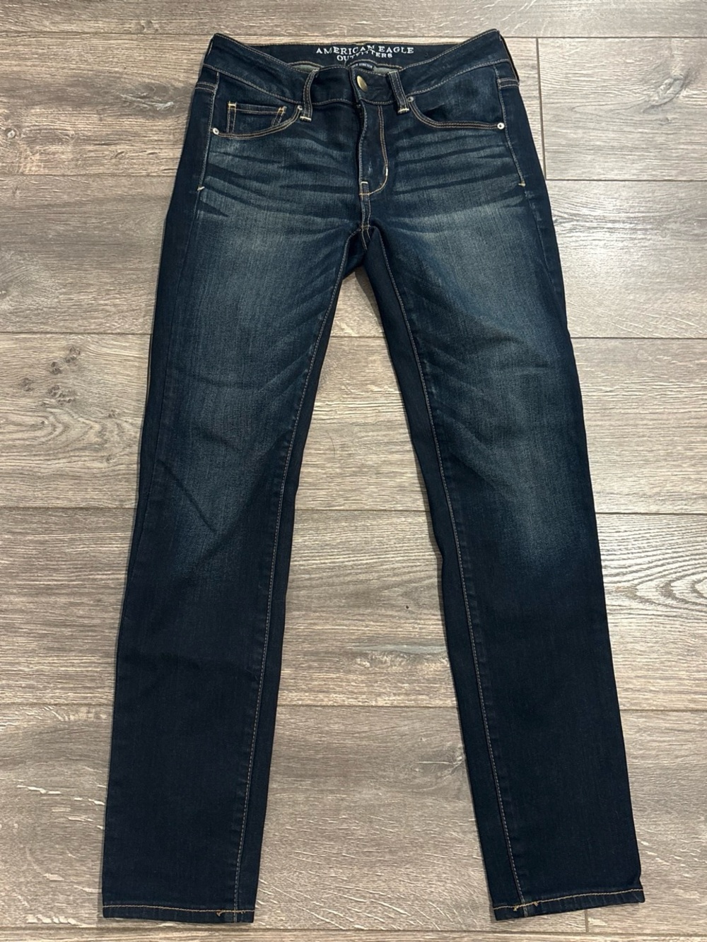 American Eagle Dark Wash Skinny Jeans - Short Length